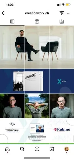 Instagram-Feed @creationworx.ch